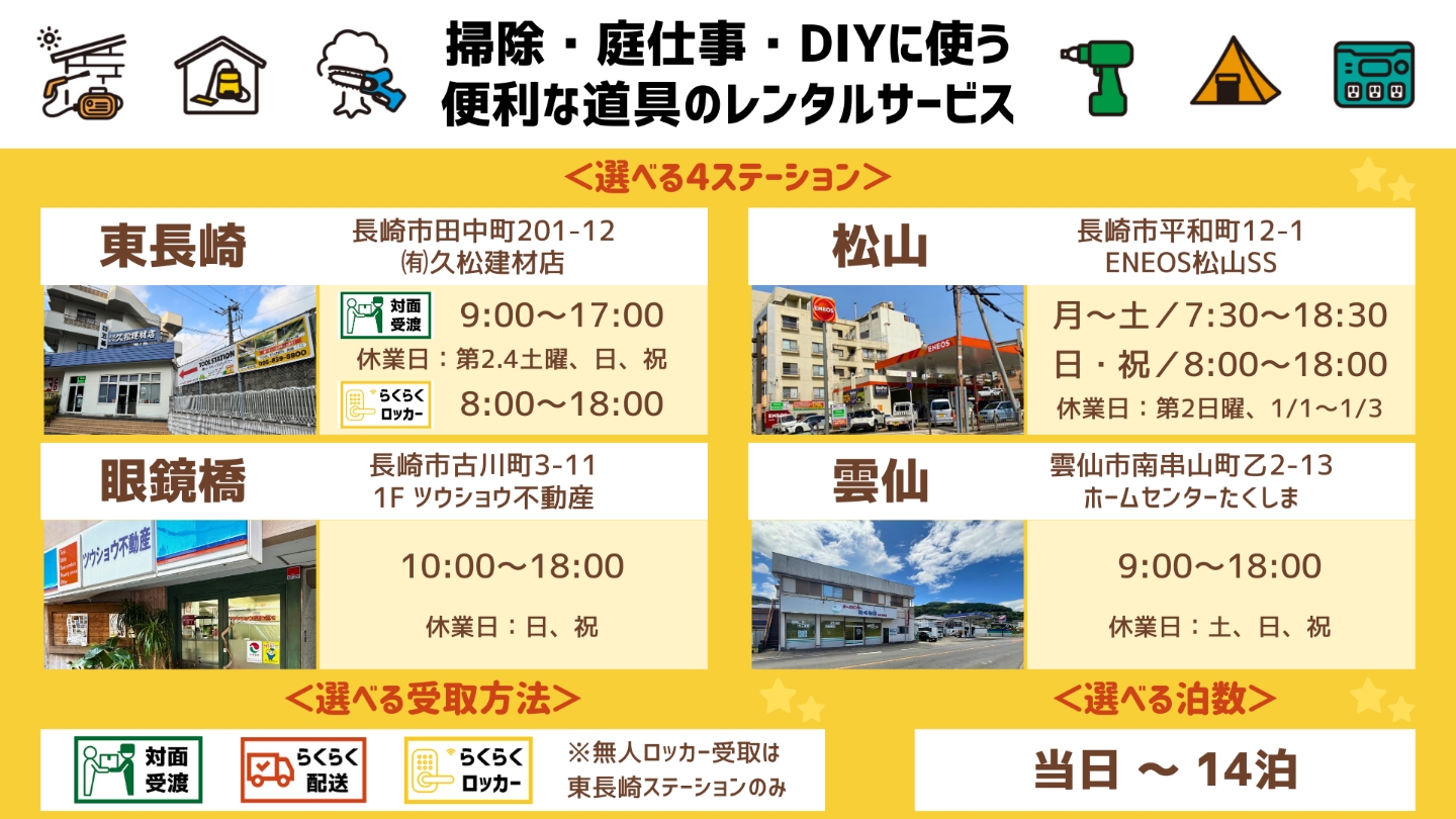 TOOL STATION 便利ツールのレンタルサービス
